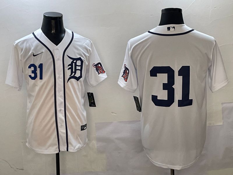 Men Detroit Tigers #31 No Name White Game 2025 Nike MLB Jersey style 2->detroit tigers->MLB Jersey